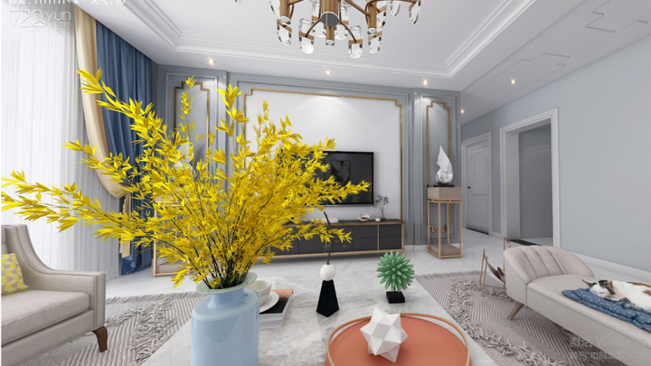 環宇世紀城三室兩廳一衛全景裝修案例